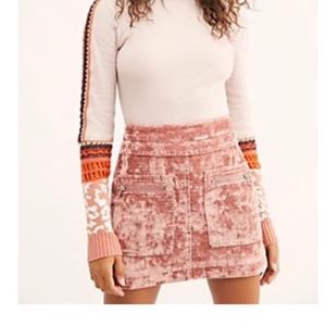Free People Velvet Skirt